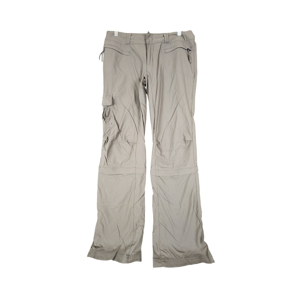Light Gray Convertible Cargo Pants for Women